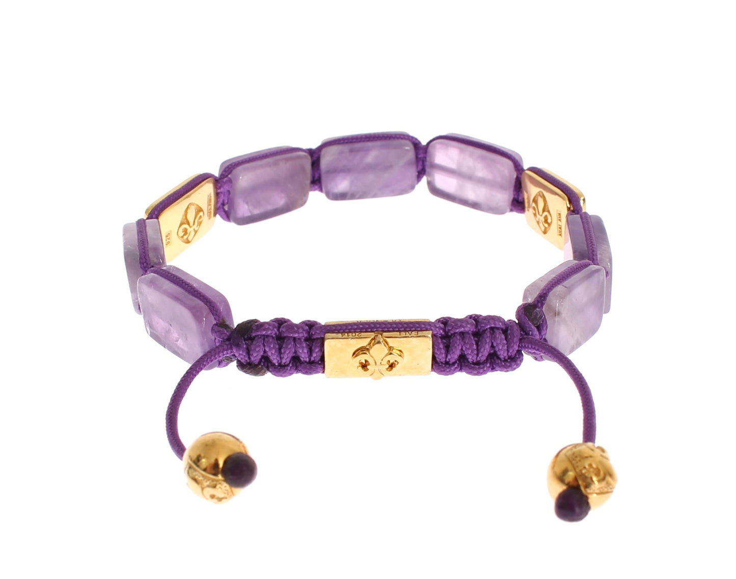 CZ Amethyst 18K Gold 925 Bracelet-Nialaya-LabelTerrace.com