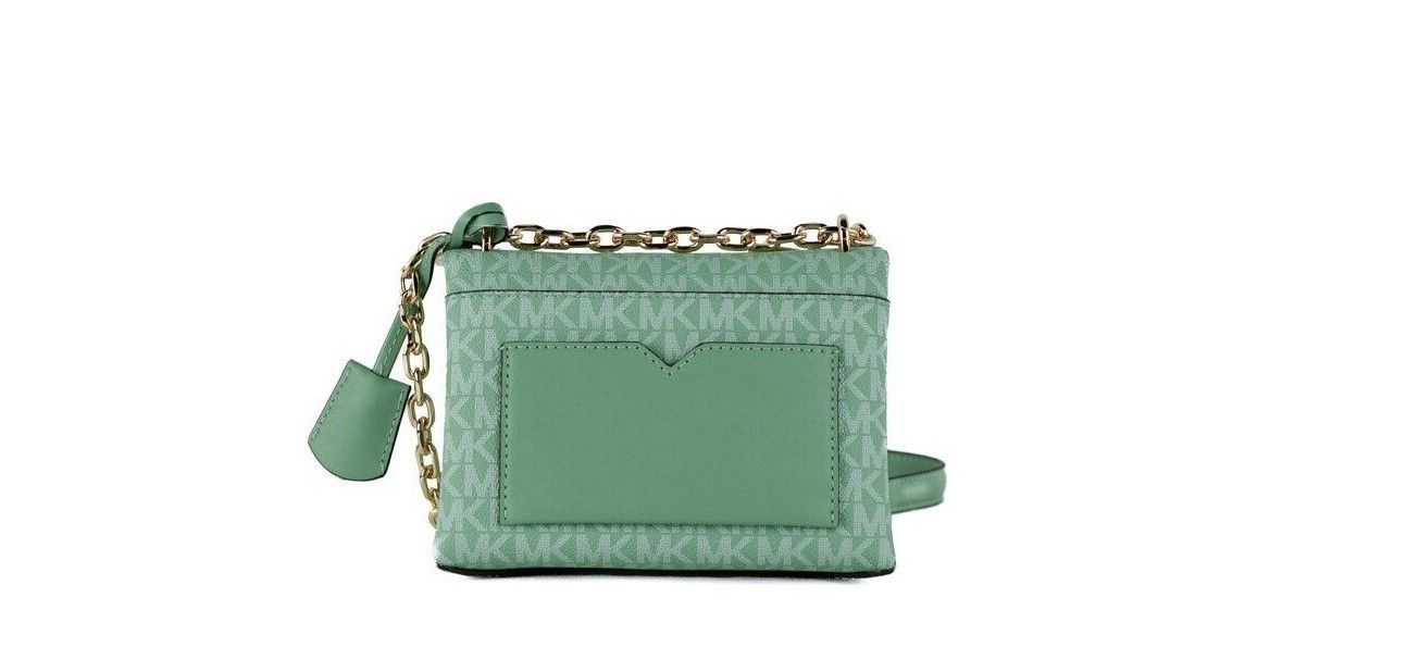 Cece Small Sea Green Signature PVC Convertible Flap Crossbody Bag-Michael Kors-LabelTerrace.com