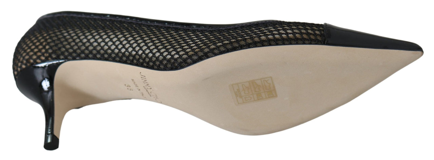 Chic Patent Mesh Pointed Pumps-Jimmy Choo-LabelTerrace.com
