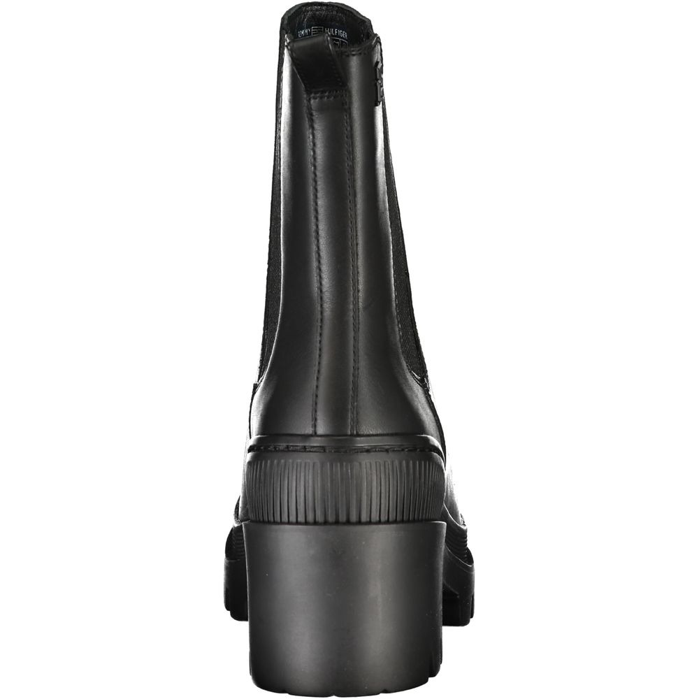 Chic Side Elastic Ankle Boots with Logo Detail-Tommy Hilfiger-LabelTerrace.com