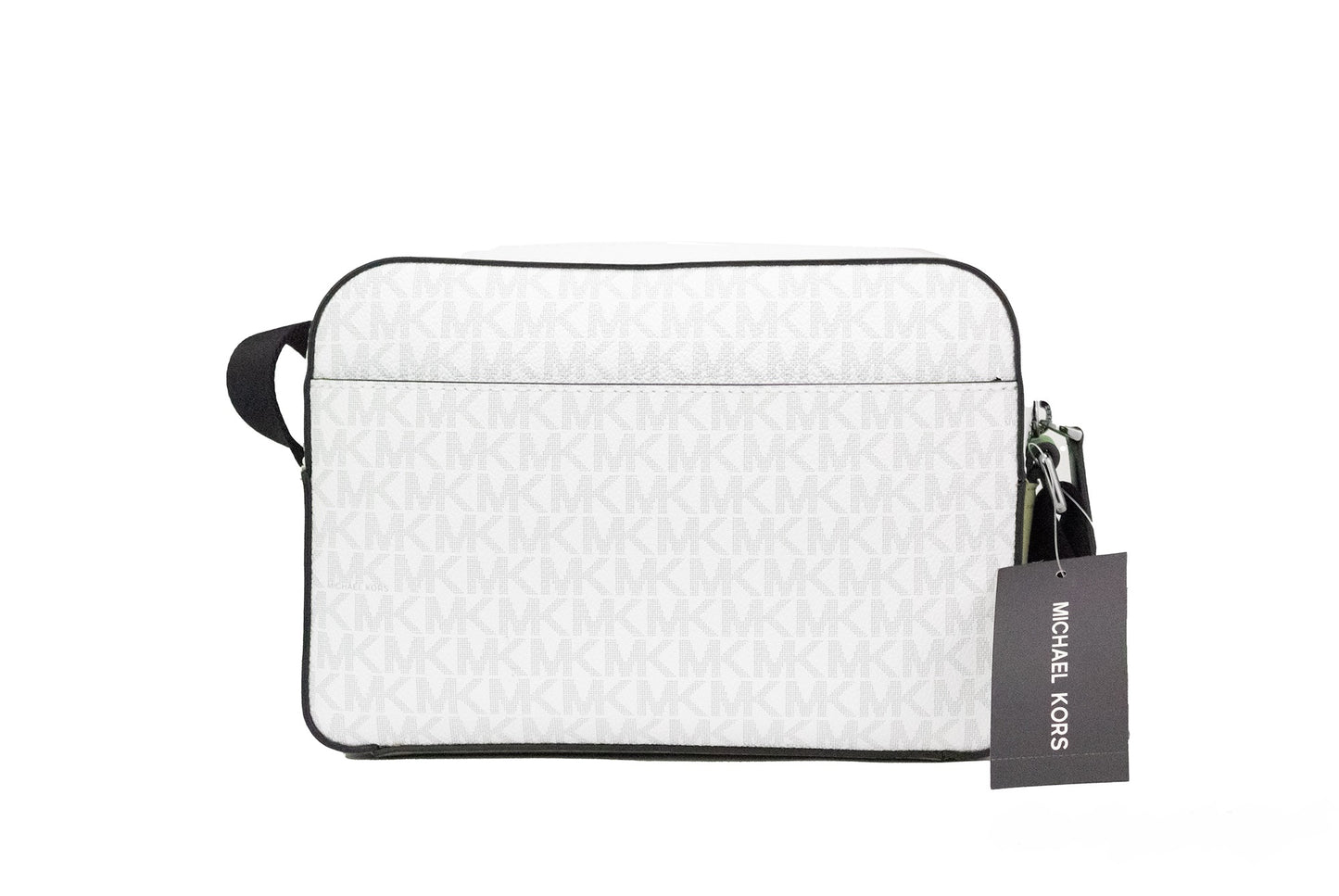Cooper Small Bright White Palm Signature PVC Utility Crossbody Bag-Michael Kors-LabelTerrace.com