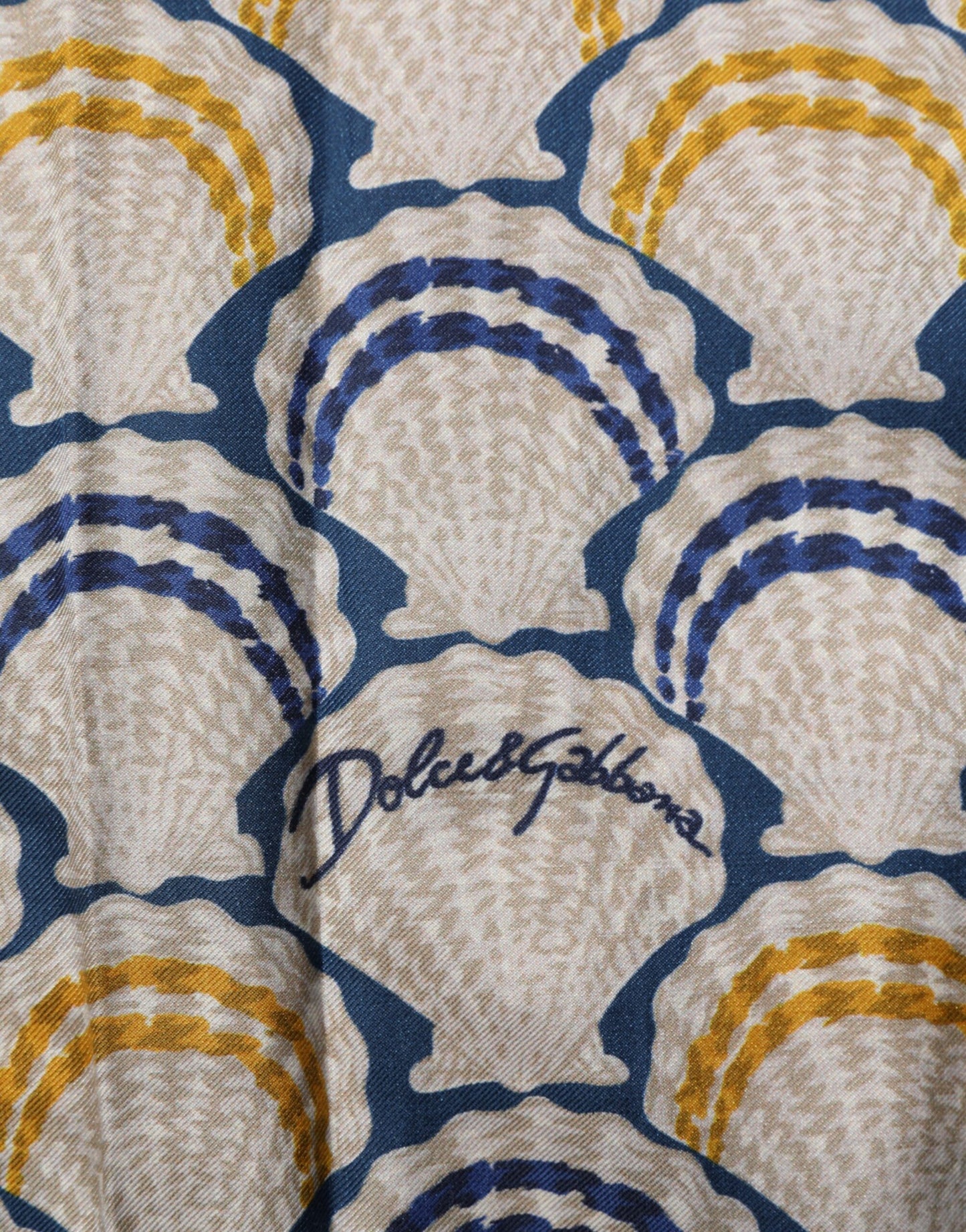 Cream Cotton Silk Hawaii Scallop Shell Print Shirt-Dolce & Gabbana-LabelTerrace.com