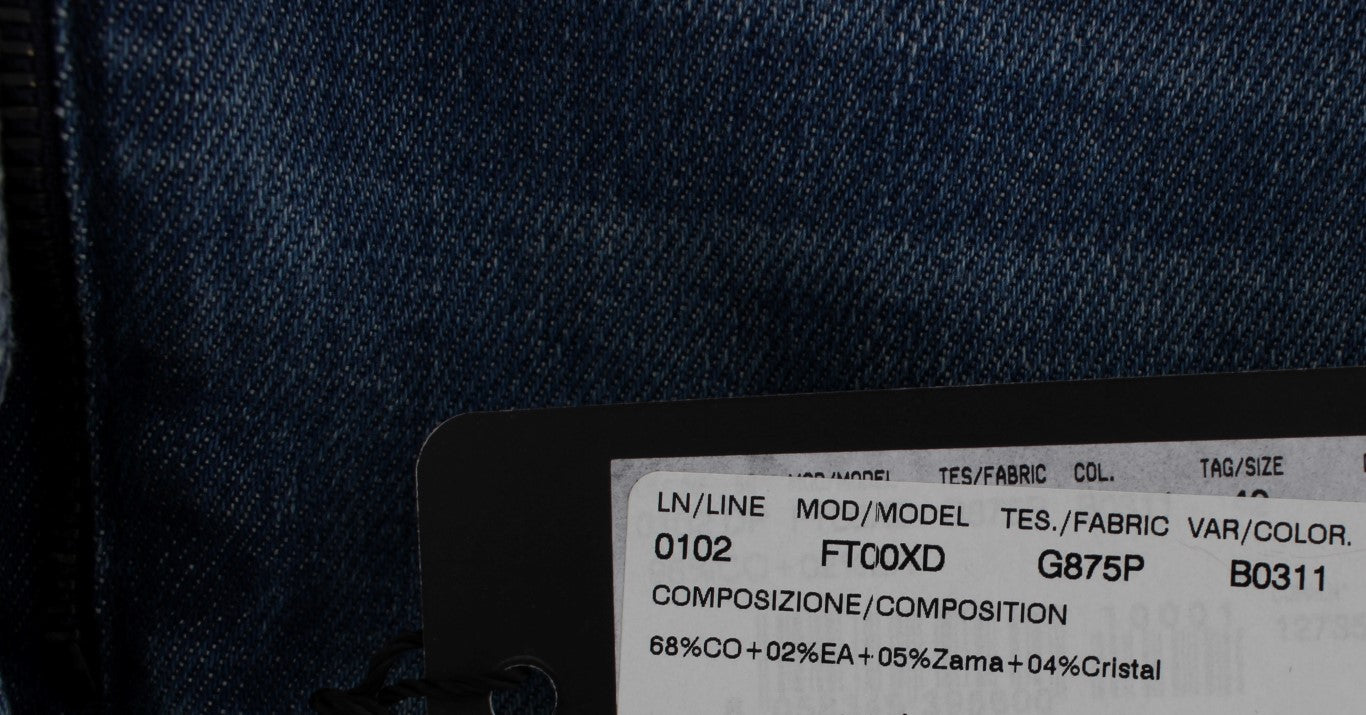 Crystal Roses Heart Embellished Jeans-Dolce & Gabbana-LabelTerrace.com