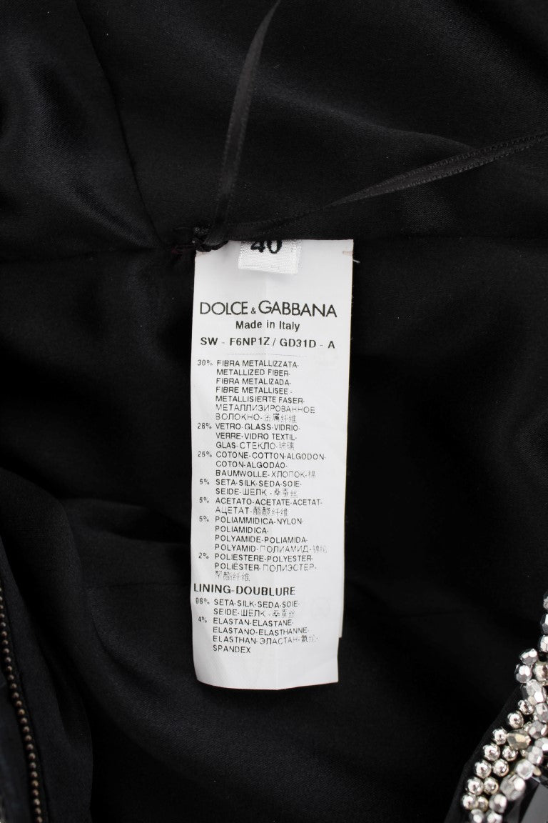 Crystal Silver Runway Handmade Dress-Dolce & Gabbana-LabelTerrace.com