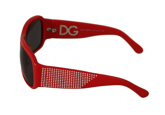DG4027 Red Crystal Black Lens Shades Sunglasses-Dolce & Gabbana-LabelTerrace.com