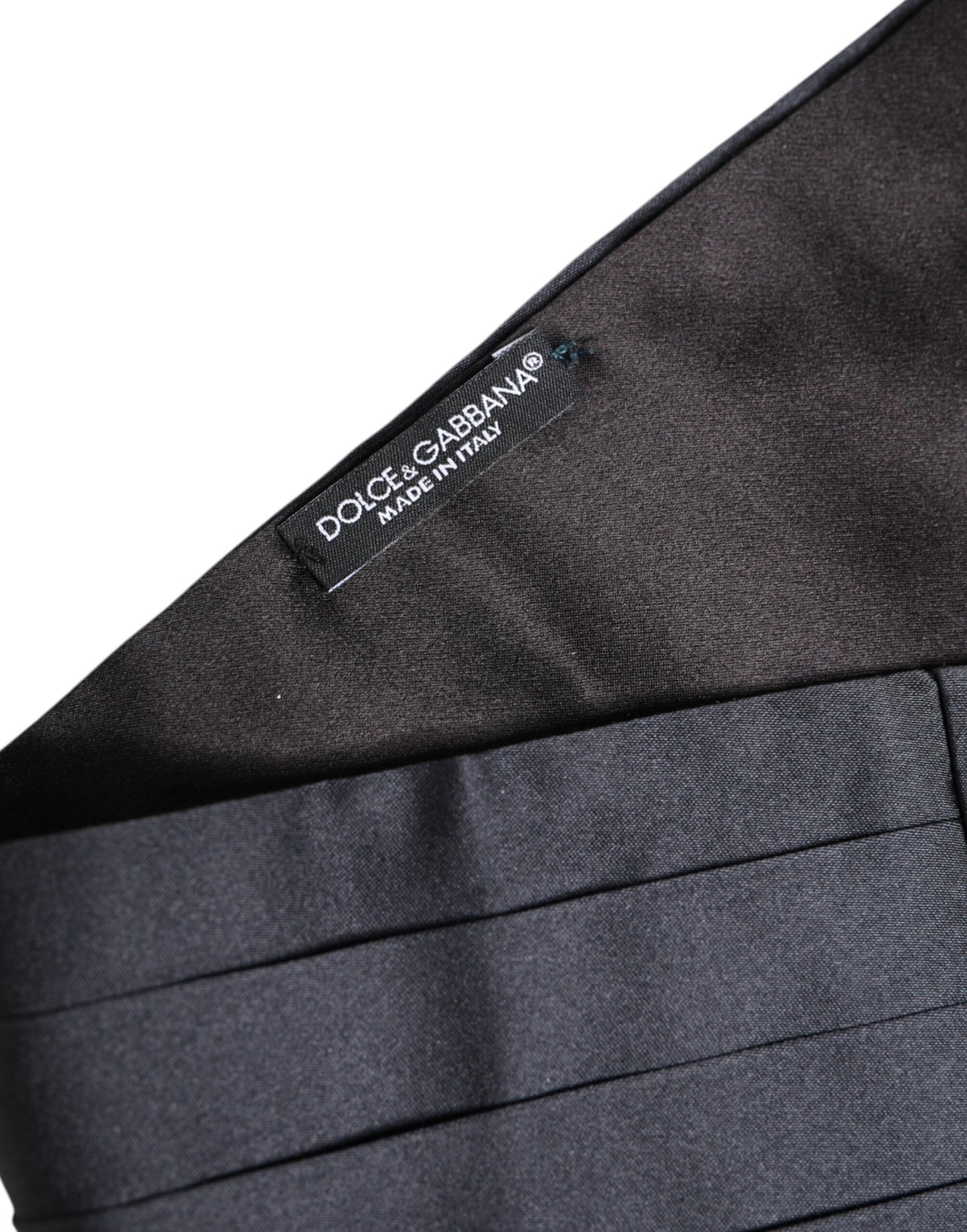 Dark Blue 100% Silk Belt Waist Cummerbund-Dolce & Gabbana-LabelTerrace.com