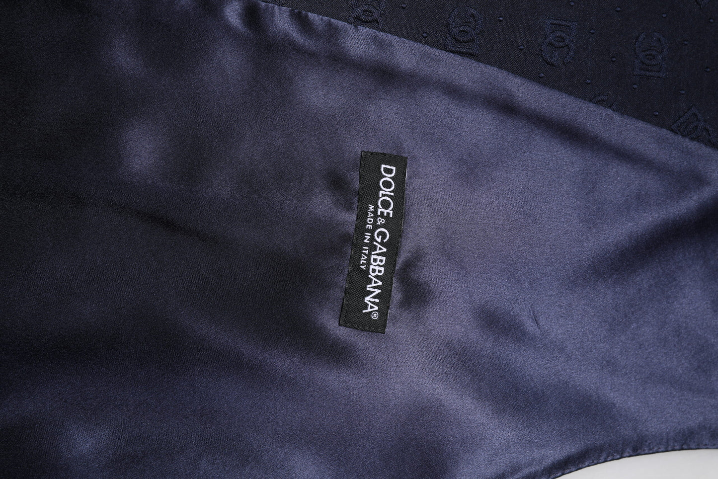 Dark Blue Logo Wool Formal Men Waistcoat Vest-Dolce & Gabbana-LabelTerrace.com