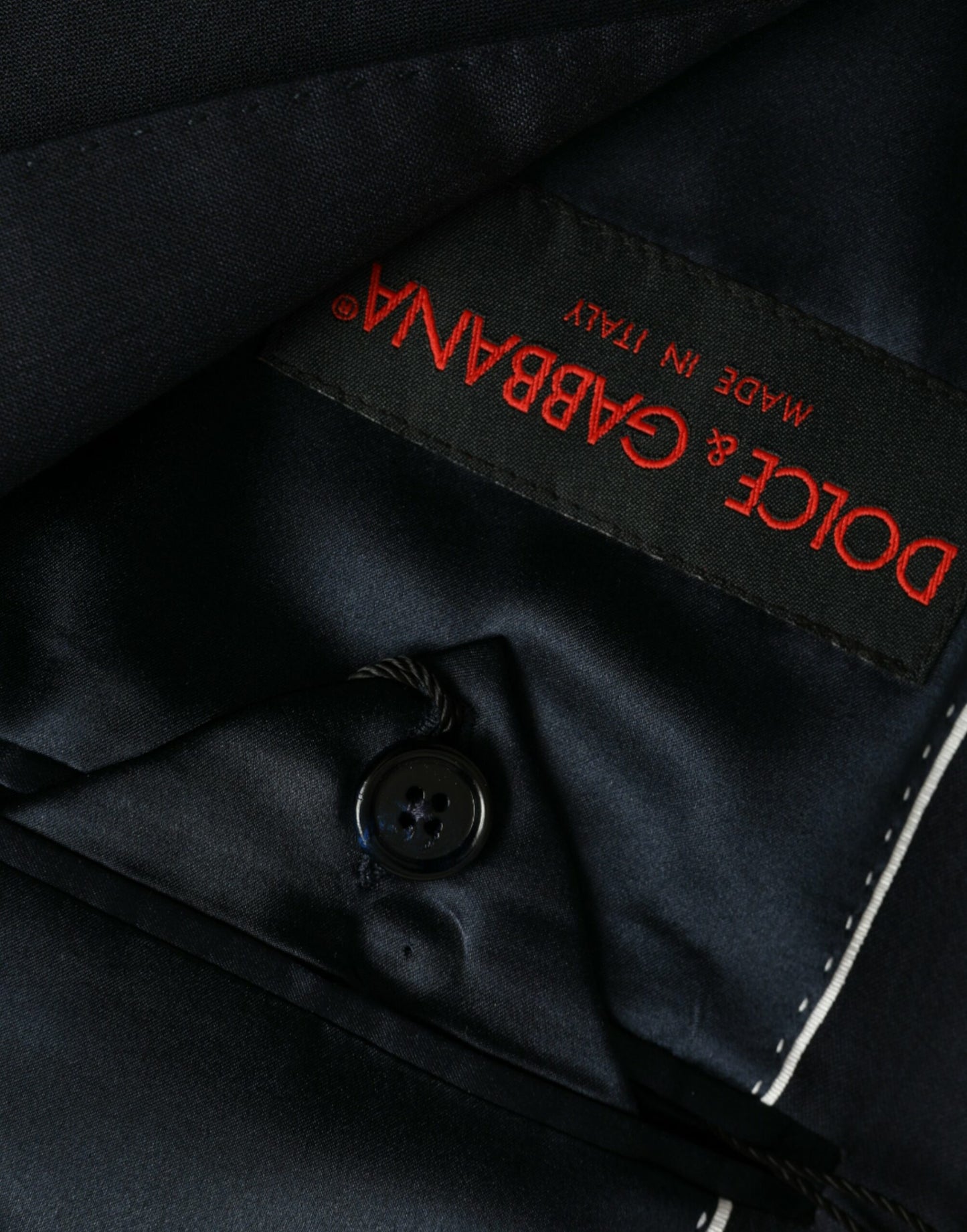 Dark Blue Wool Single Breasted Coat Blazer-Dolce & Gabbana-LabelTerrace.com