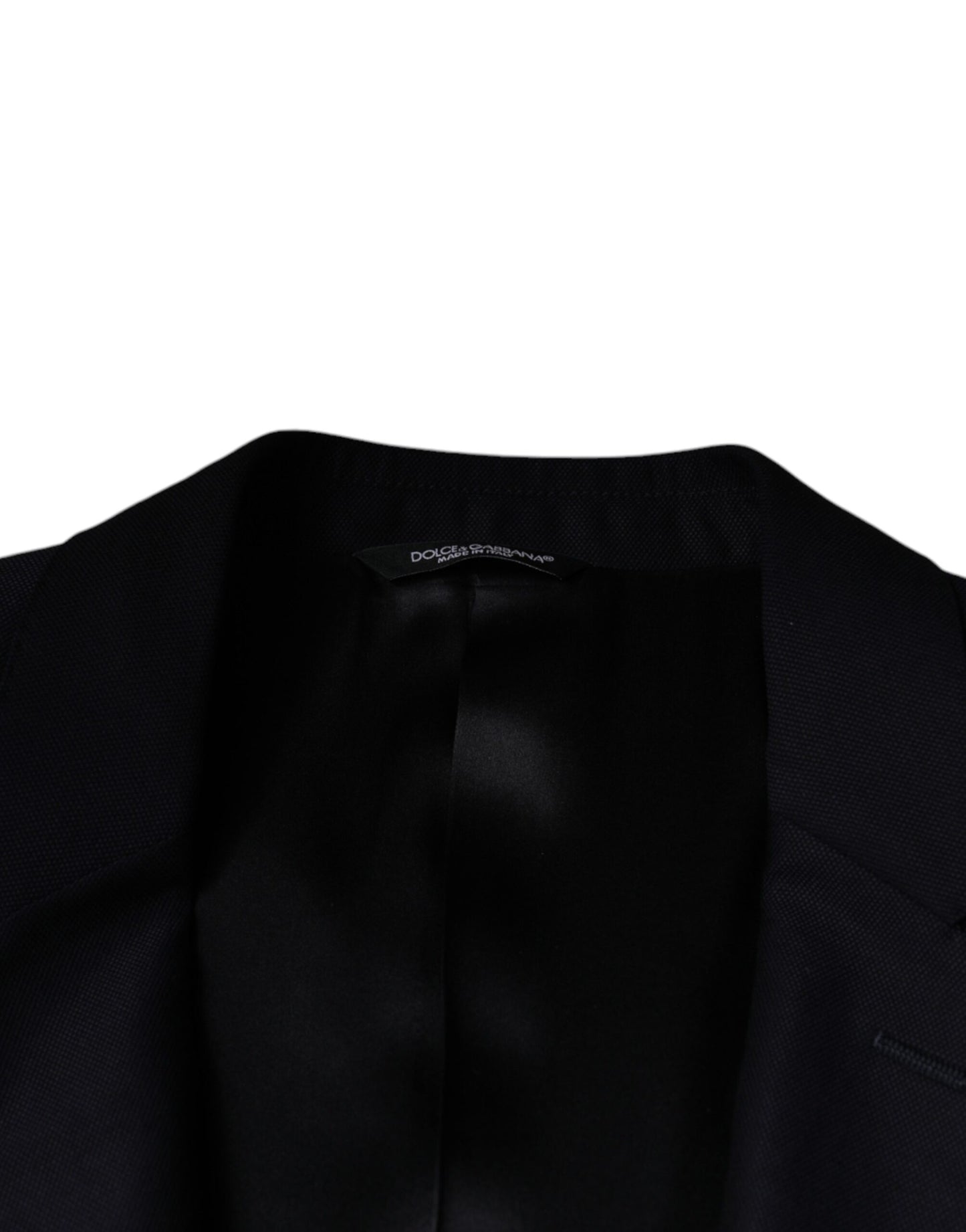 Dark Blue Wool Single Breasted Dress Coat Blazer-Dolce & Gabbana-LabelTerrace.com