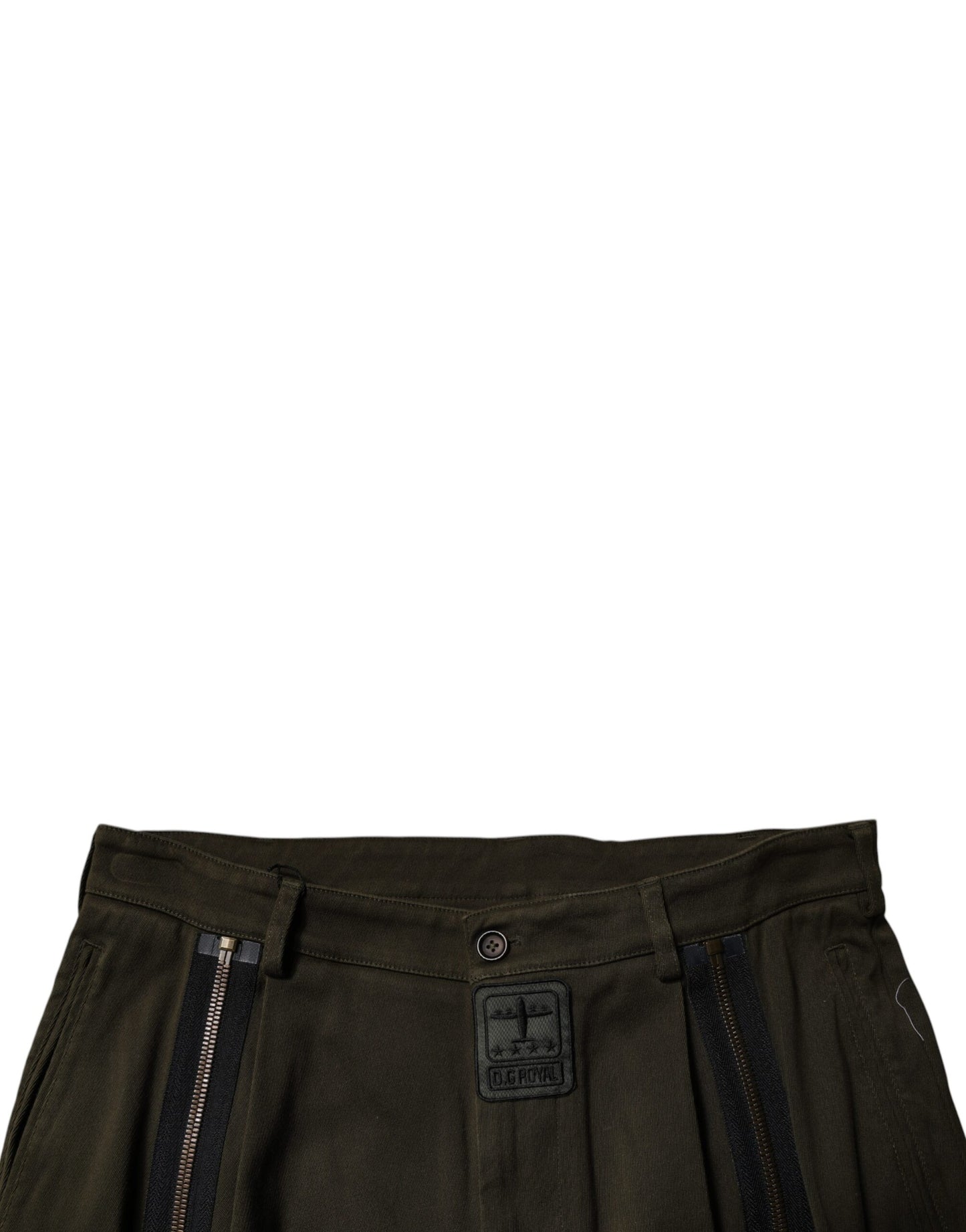 Dark Brown Cotton Jogger Cargo Pants-Dolce & Gabbana-LabelTerrace.com