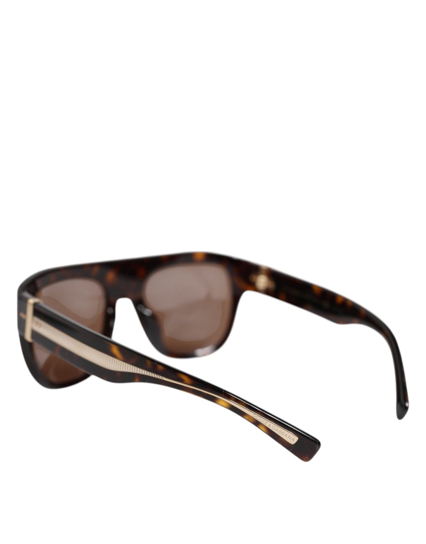 Dark Brown Havana DG4398F Square Frame Eyewear Sunglasses-Dolce & Gabbana-LabelTerrace.com