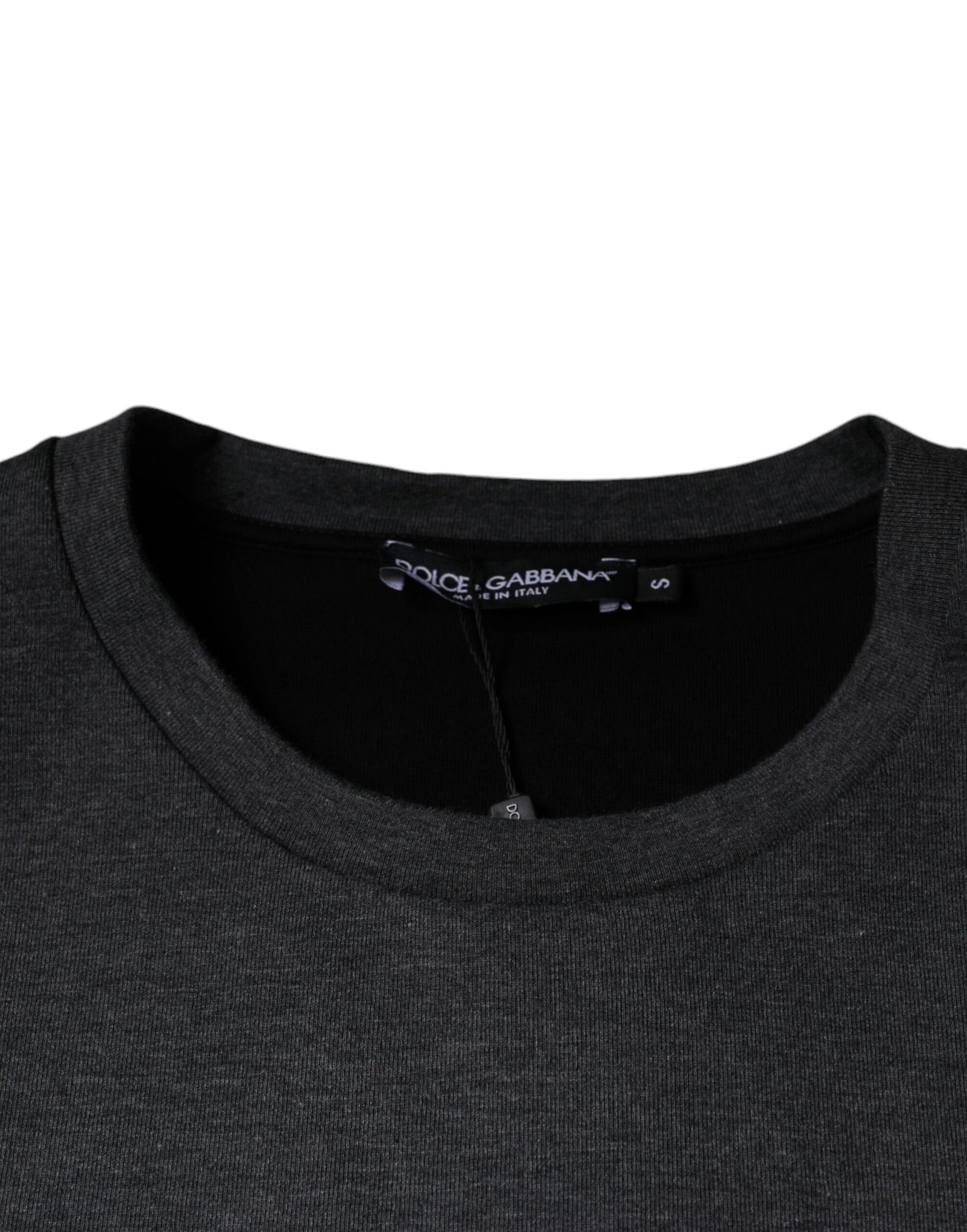 Dark Gray Camouflage Crew Neck T-shirt-Dolce & Gabbana-LabelTerrace.com