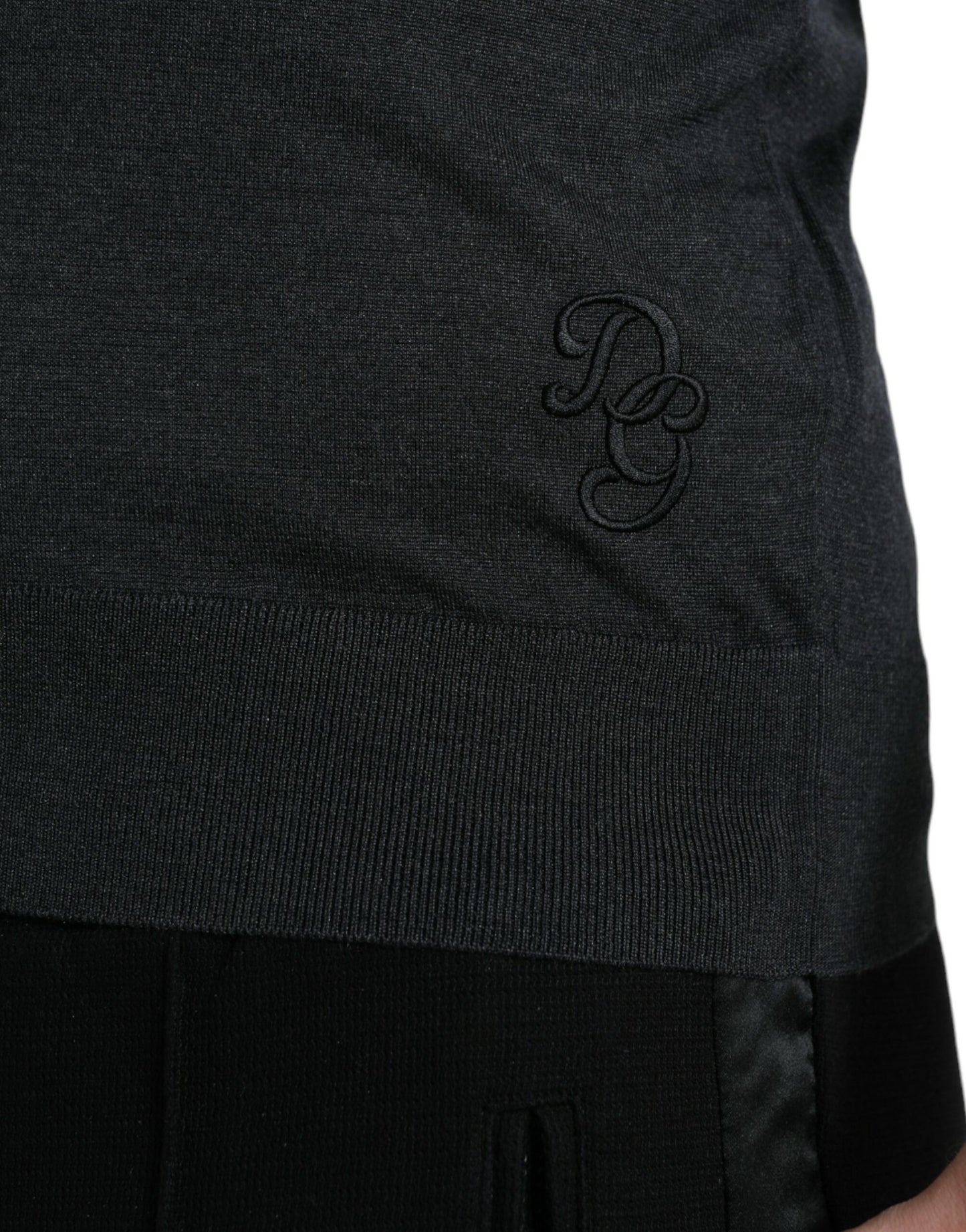 Dark Gray Crew Neck Short Sleeves T-shirt-Dolce & Gabbana-LabelTerrace.com