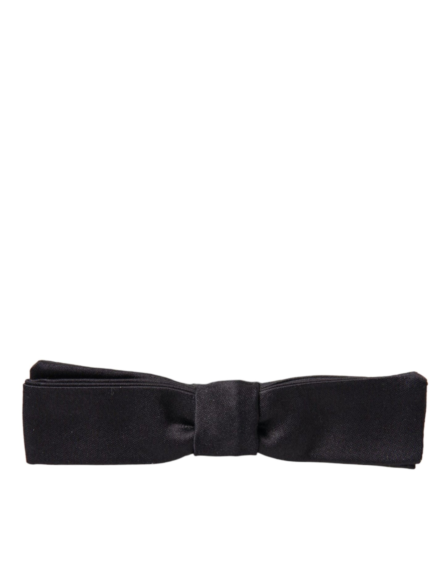Dark Gray Silk Adjustable Neck Men Bow Tie-Dolce & Gabbana-LabelTerrace.com