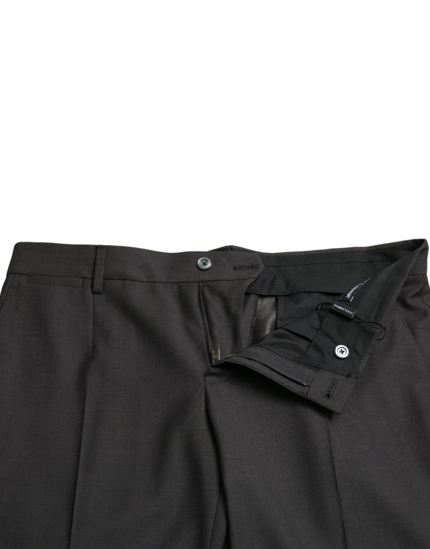 Dark Gray Stretch Slim Formal Pants-Dolce & Gabbana-LabelTerrace.com