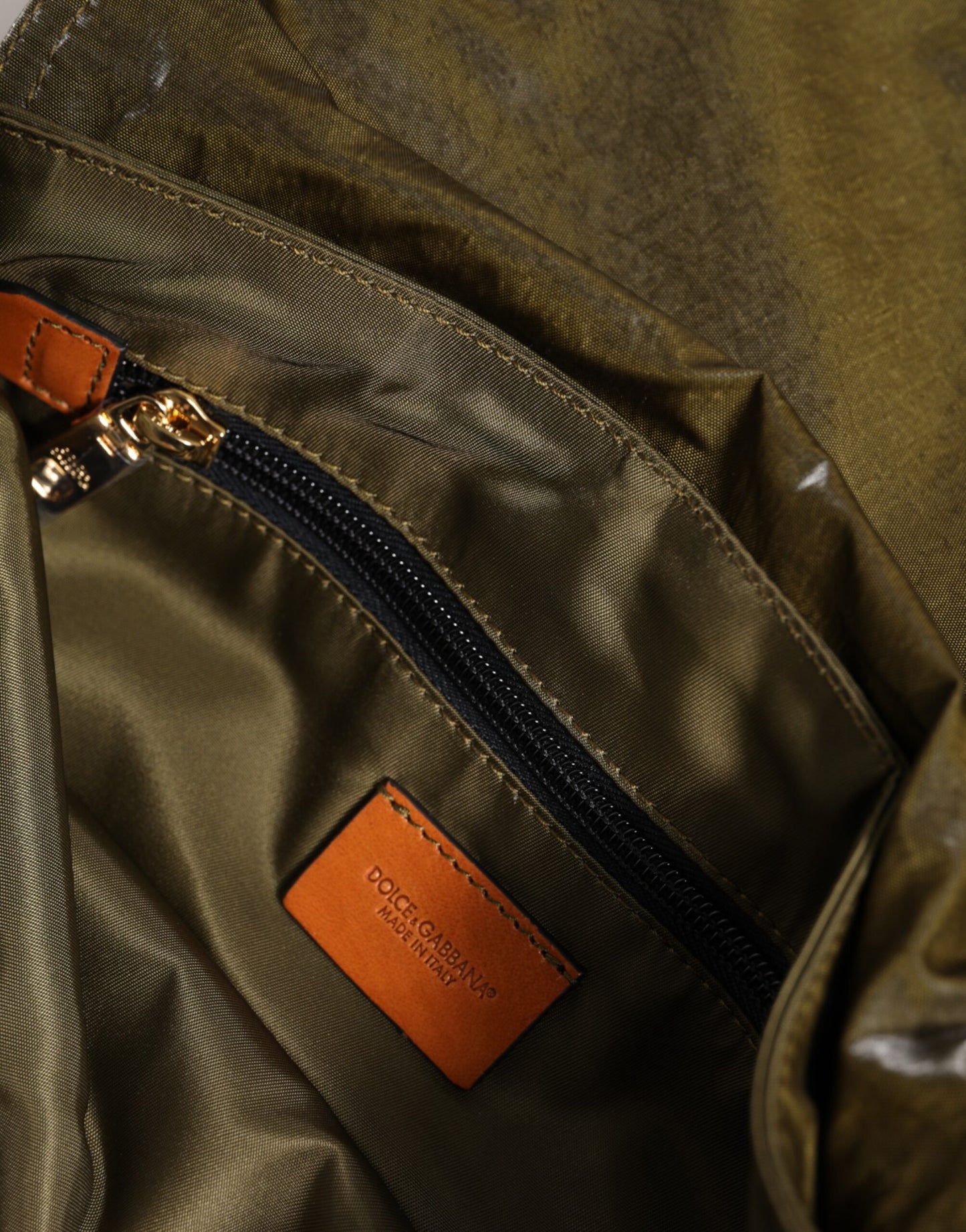 Dark Green Nylon Logo Plaque Shoulder Strap Borse Bag-Dolce & Gabbana-LabelTerrace.com