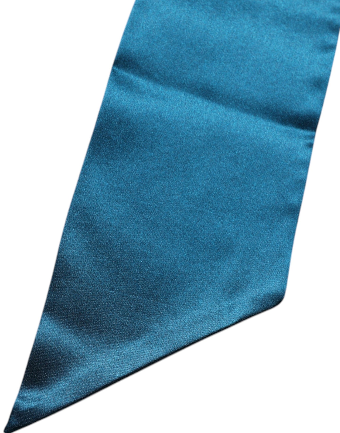 Dark Green Satin Silk Skinny Foulard Scarf-Dolce & Gabbana-LabelTerrace.com