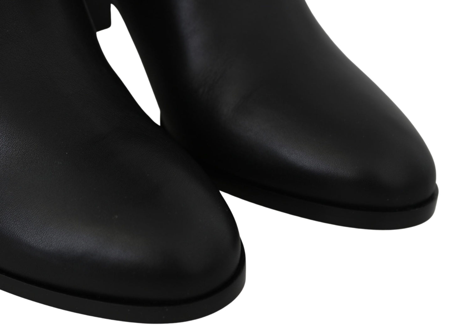 Elegant Black Calf Leather Heeled Boots-Jimmy Choo-LabelTerrace.com