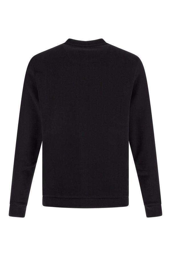 Elegant Black Cotton Round Neck Sweatshirt-Hugo Boss-LabelTerrace.com