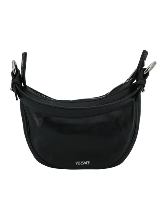 Elegant Black Mini Hobo Shoulder Bag-Versace-LabelTerrace.com