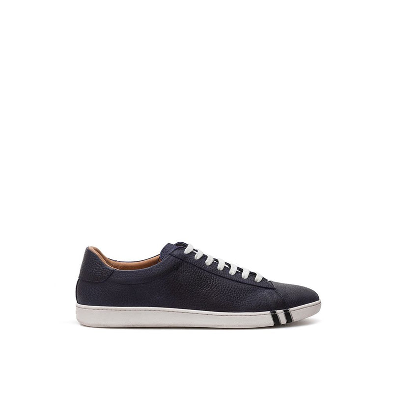 Elegant Blue Leather Sneakers For Men-Bally-LabelTerrace.com