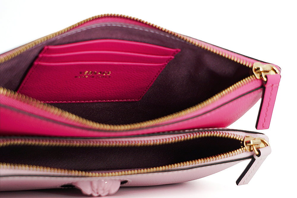 Elegant Pink Leather Pouch Clutch-Versace-LabelTerrace.com