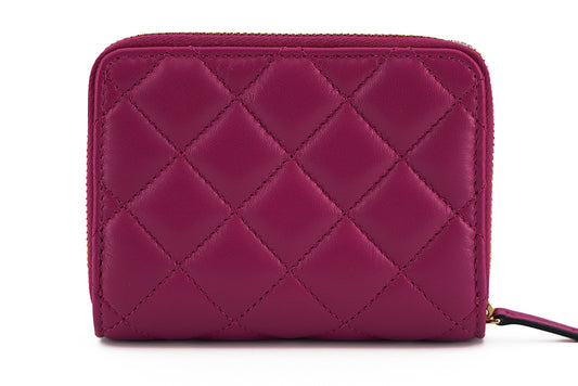 Elegant Purple Quilted Leather Wallet-Versace-LabelTerrace.com