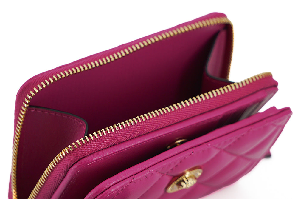 Elegant Purple Quilted Leather Wallet-Versace-LabelTerrace.com