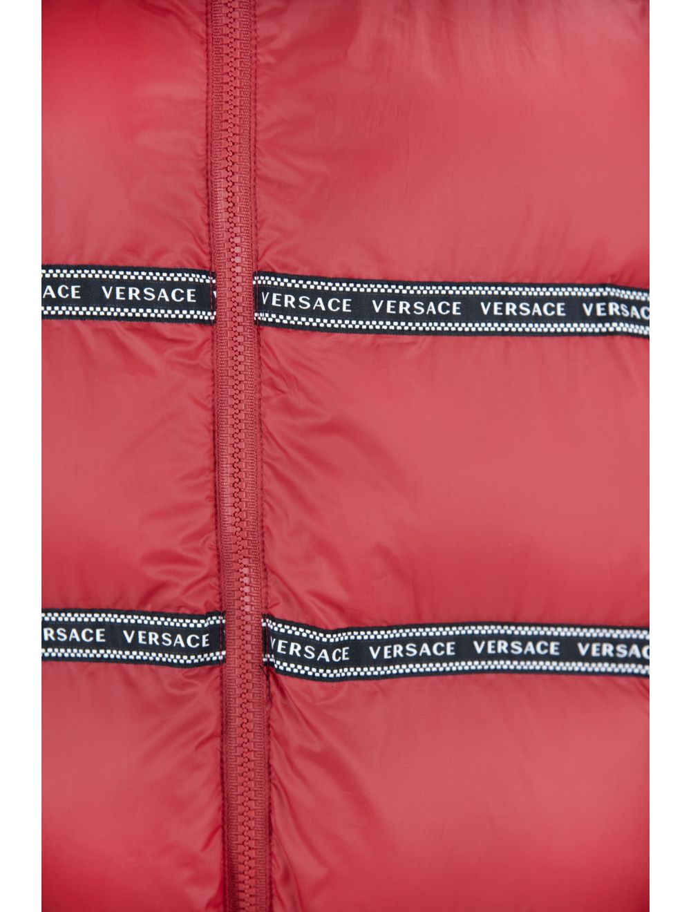 Elegant Red Versace Logo Vest with Detachable Hood-Versace-LabelTerrace.com