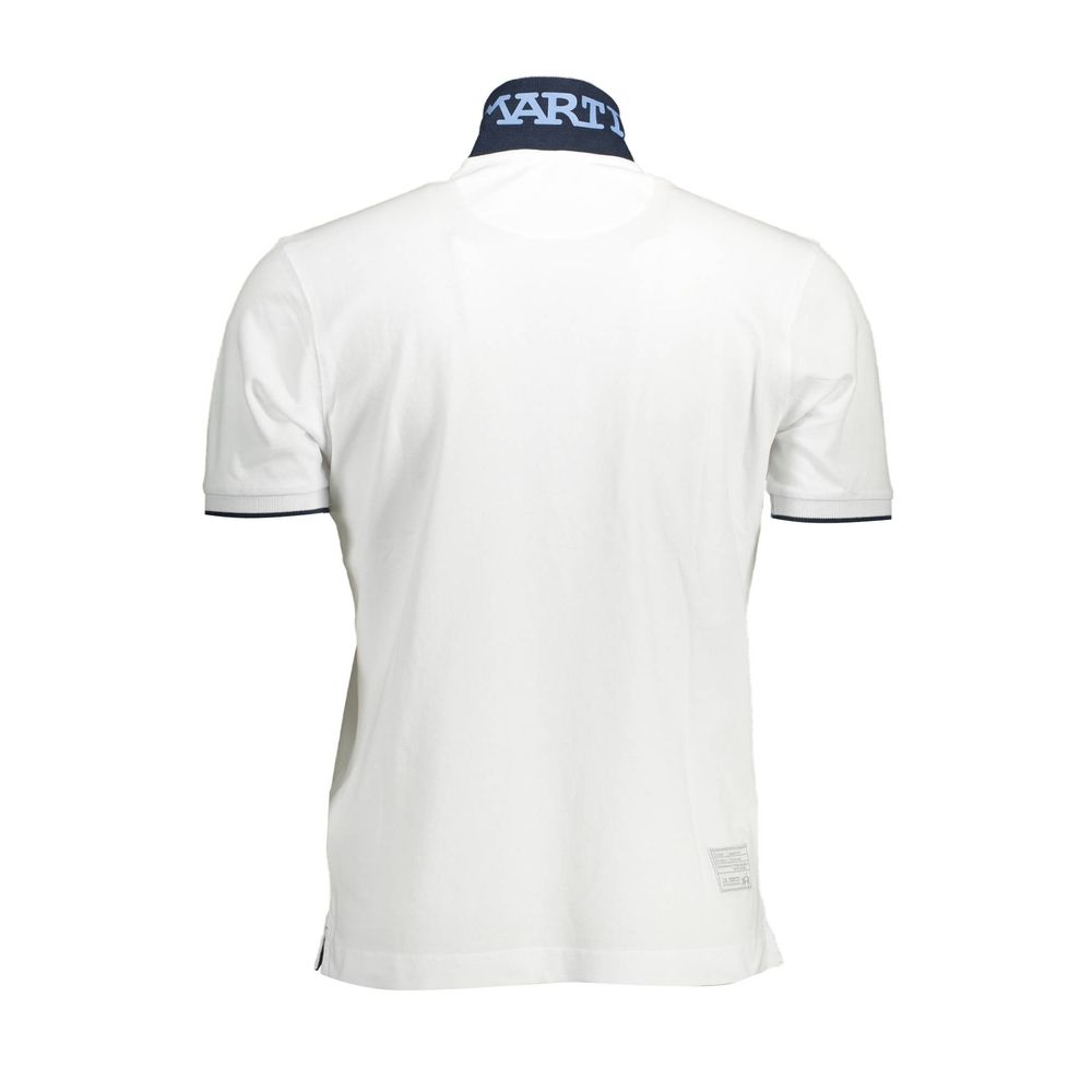Elegant Short-Sleeved White Polo for Men-La Martina-LabelTerrace.com