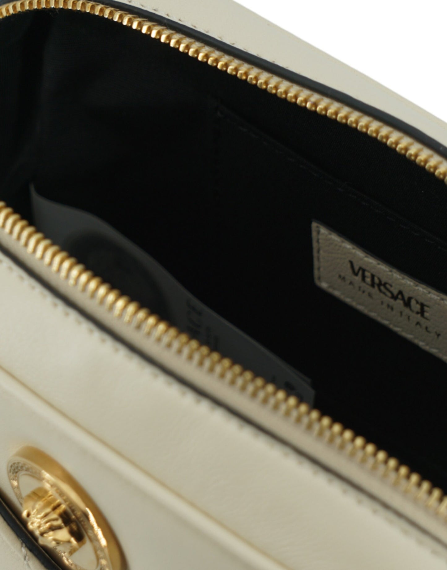 Elegant White Lamb Leather Camera Bag-Versace-LabelTerrace.com
