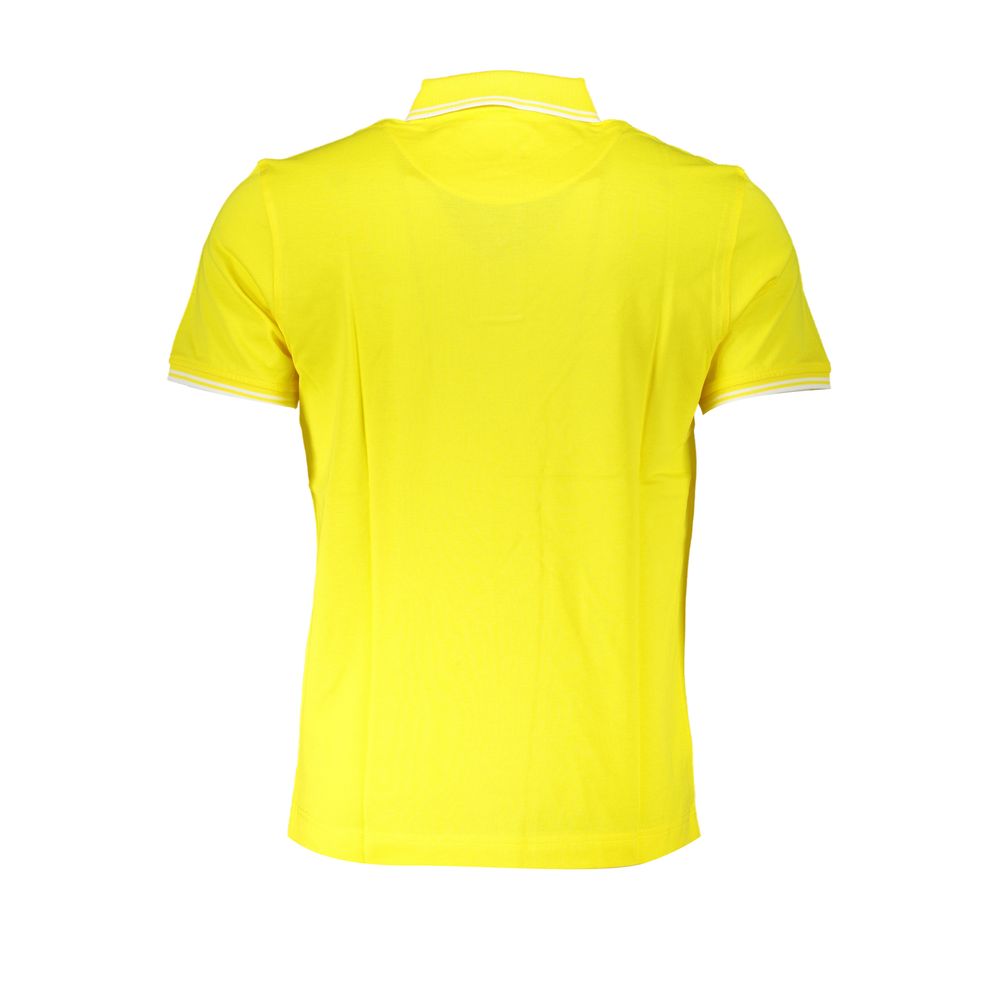 Elegant Yellow Cotton Polo with Contrast Details-Harmont & Blaine-LabelTerrace.com