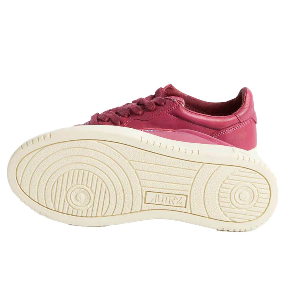 Fuchsia Goatskin Women Sneaker-Autry-LabelTerrace.com