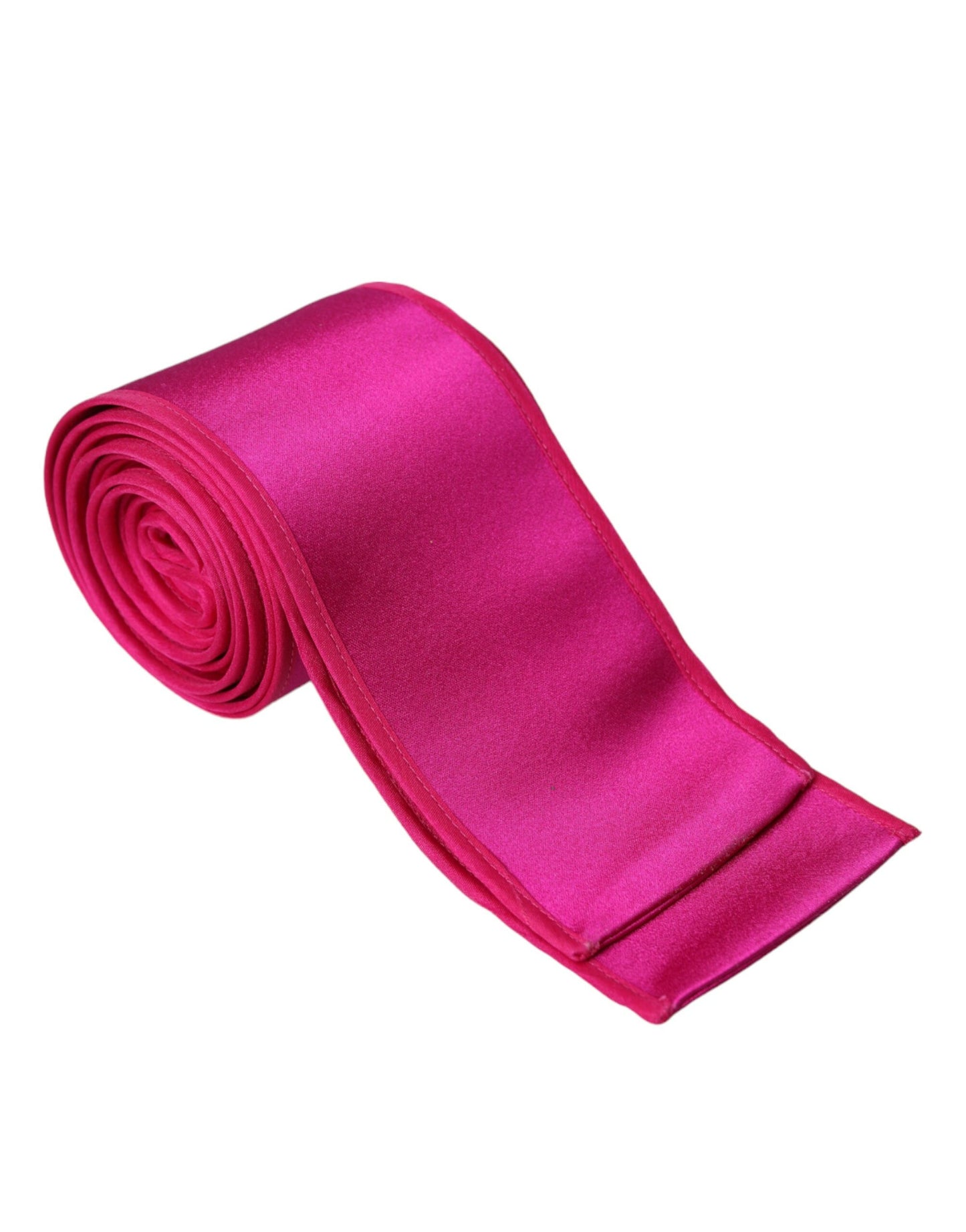 Fuchsia Pink Silk Waist Women Belt-Dolce & Gabbana-LabelTerrace.com