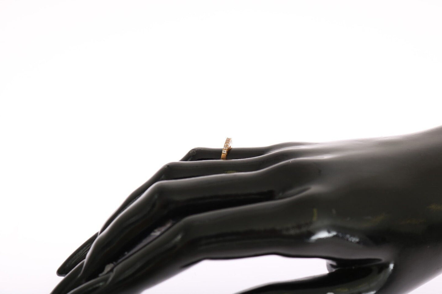 خاتم نسائي أصلي من الذهب والفضة عيار 925 مرصع بحجر الزركونيا المكعب الشفاف