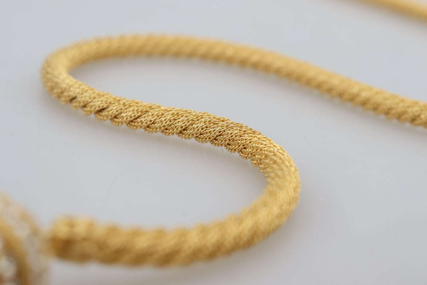 Gold Brass Sicily Crystal Robe Statement Necklace-Dolce & Gabbana-LabelTerrace.com