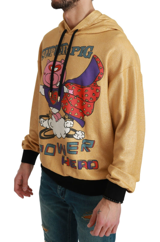 Gold Pig of the Year Hooded Sweater-Dolce & Gabbana-LabelTerrace.com