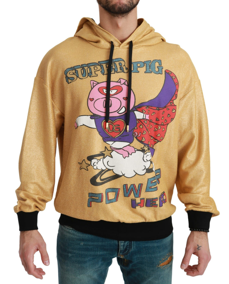 Gold Pig of the Year Hooded Sweater-Dolce & Gabbana-LabelTerrace.com