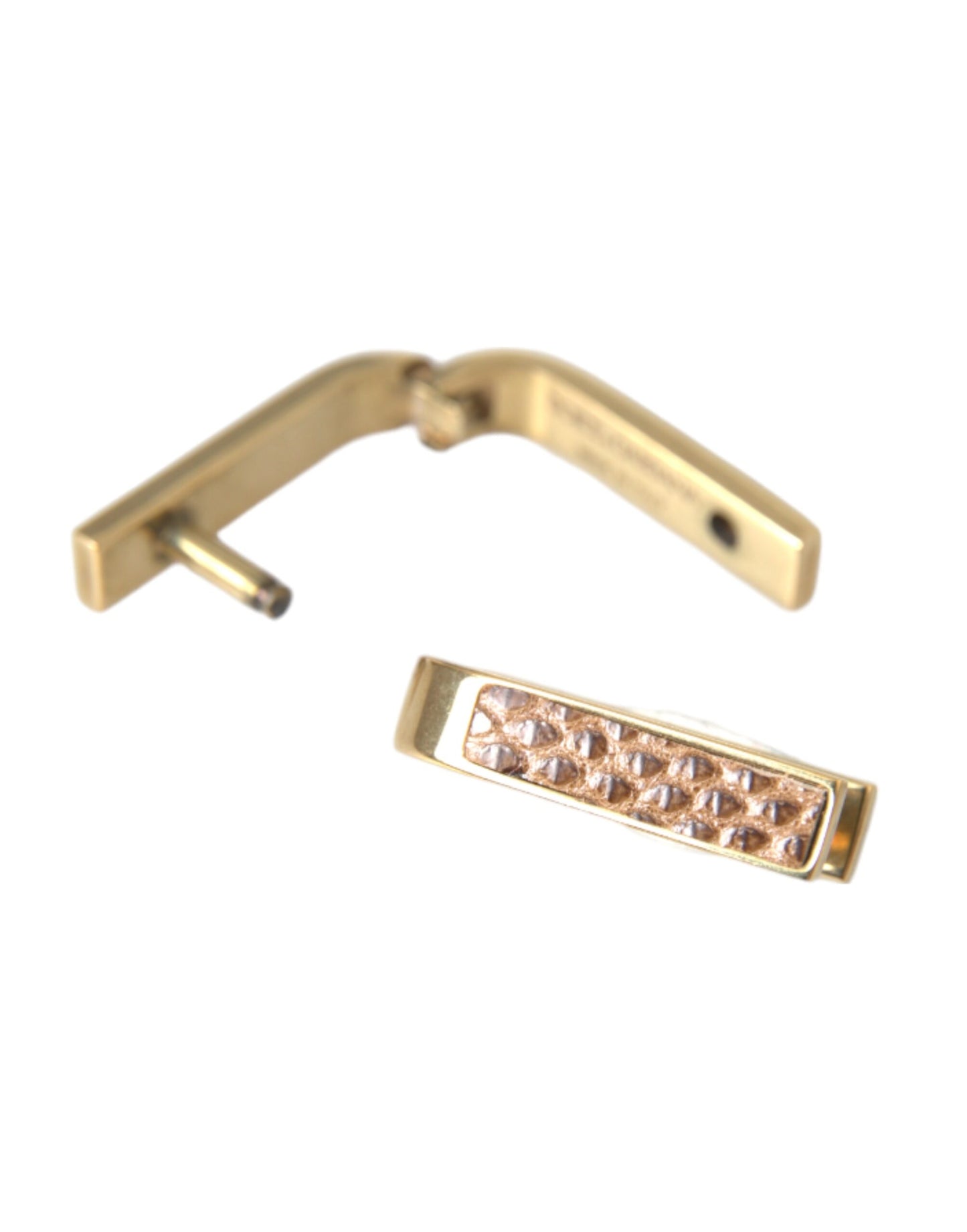 Gold Plated Metal Brass Pin Men Cufflinks-Dolce & Gabbana-LabelTerrace.com