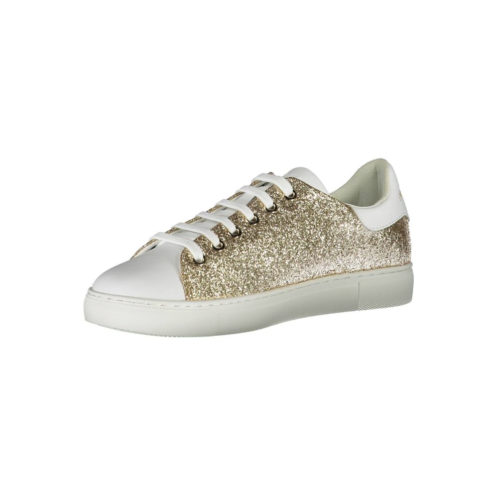 Gold Polyester Women Sneaker-Emporio Armani-LabelTerrace.com