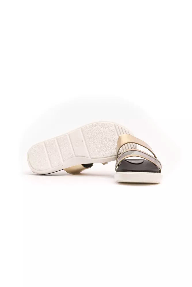 Gold Polyethylene Women Sandal-Péché Originel-LabelTerrace.com