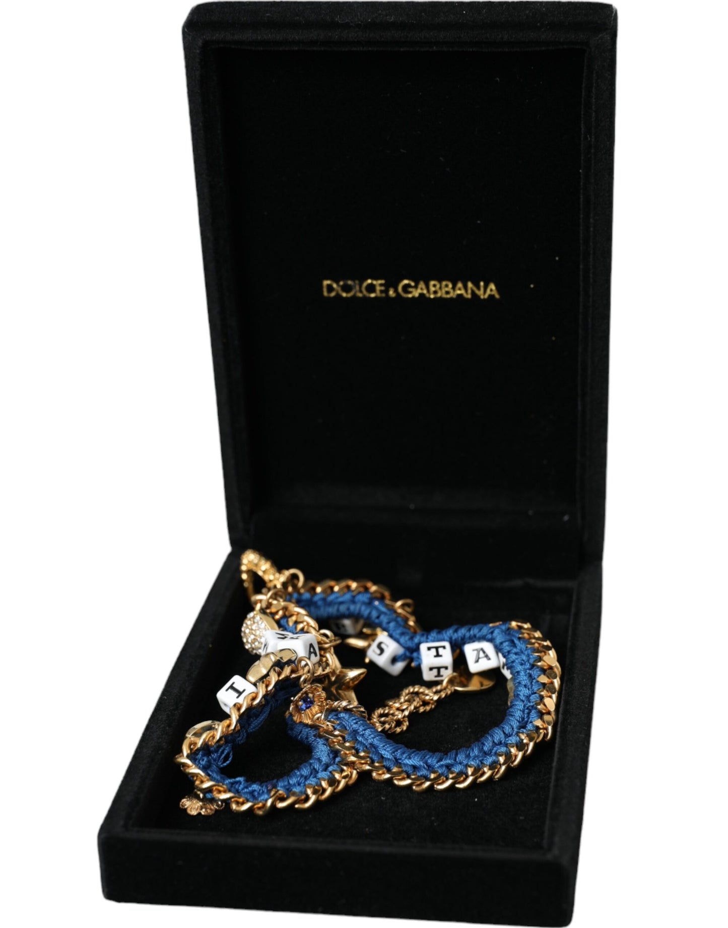 Gold Tone Brass Chain Iam The Star Bracelet-Dolce & Gabbana-LabelTerrace.com