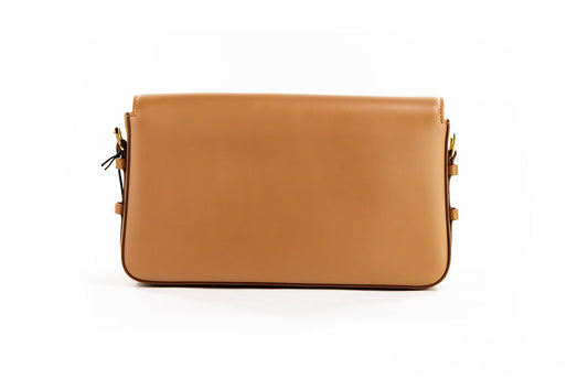 Grace Small Nutmeg Smooth Leather Flap Crossbody Clutch Handbag Purse-Burberry-LabelTerrace.com