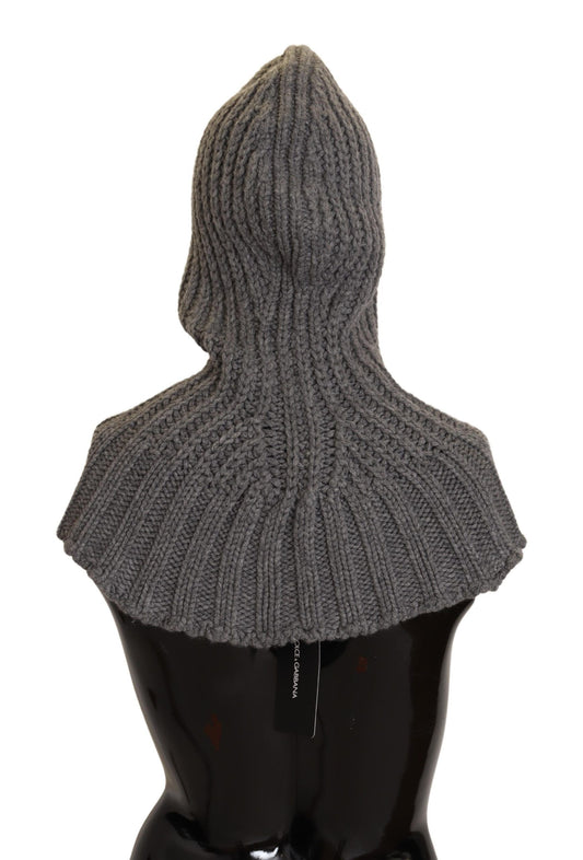 Gray 100% Cashmere Knitted Wrap One Size Scarf-Dolce & Gabbana-LabelTerrace.com