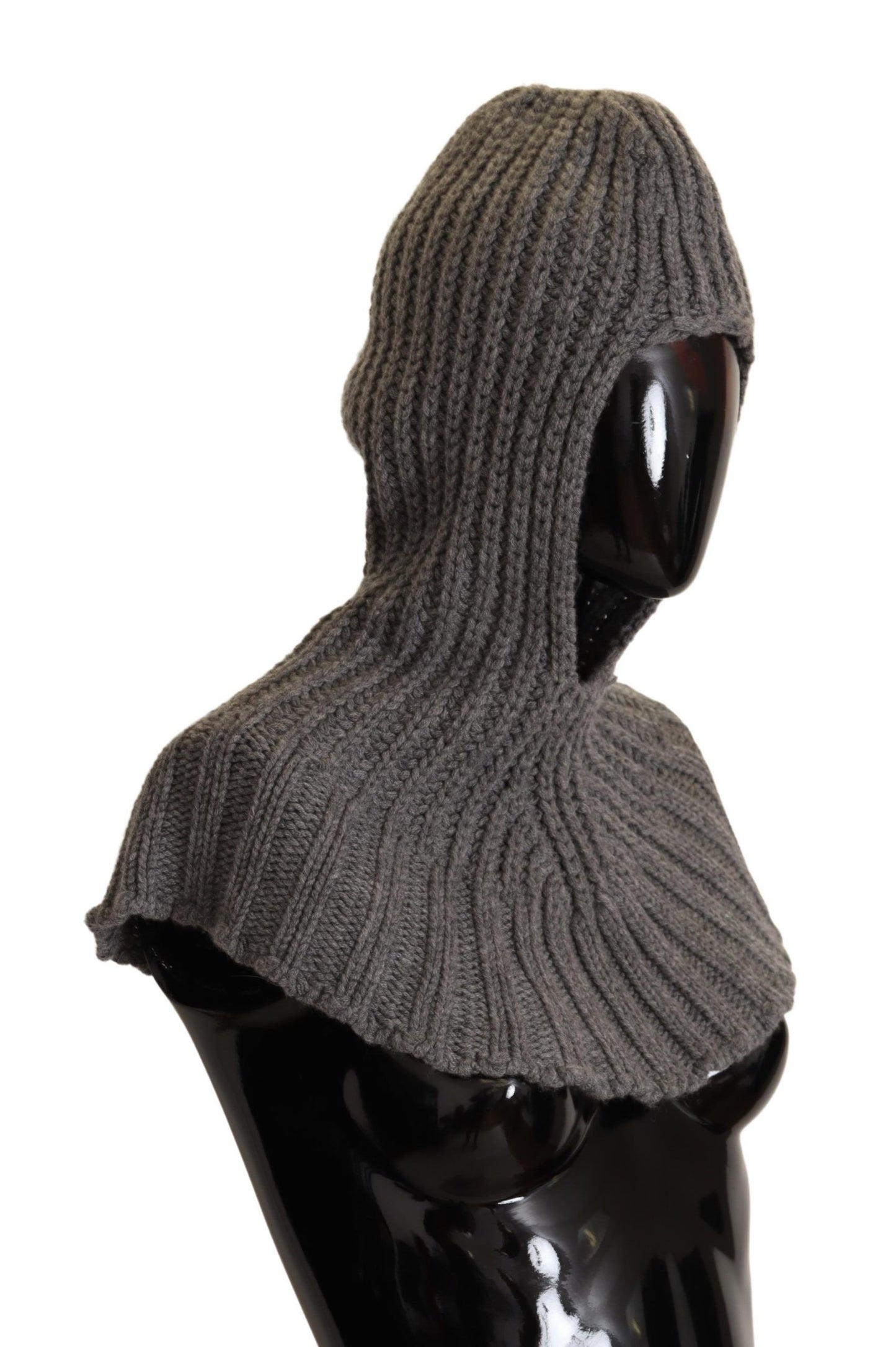 Gray 100% Cashmere Knitted Wrap One Size Scarf-Dolce & Gabbana-LabelTerrace.com