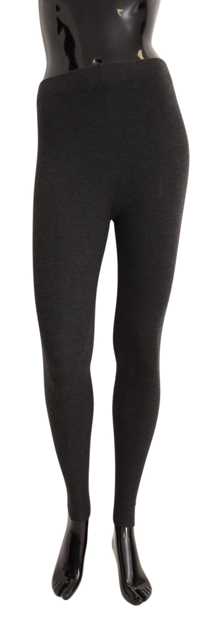 Gray 100% Cashmere Tights Stocking Socks-Dolce & Gabbana-LabelTerrace.com