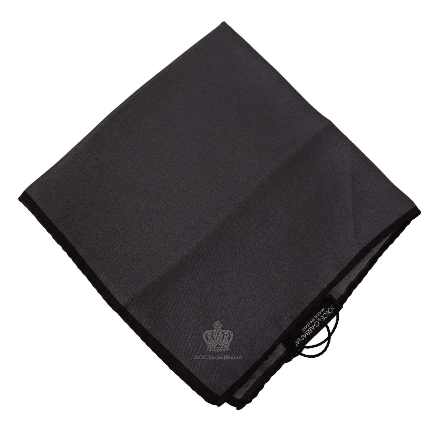 Gray 100% Silk Square Handkerchief Gray 100% Silk Square Handkerchief-Dolce & Gabbana-LabelTerrace.com
