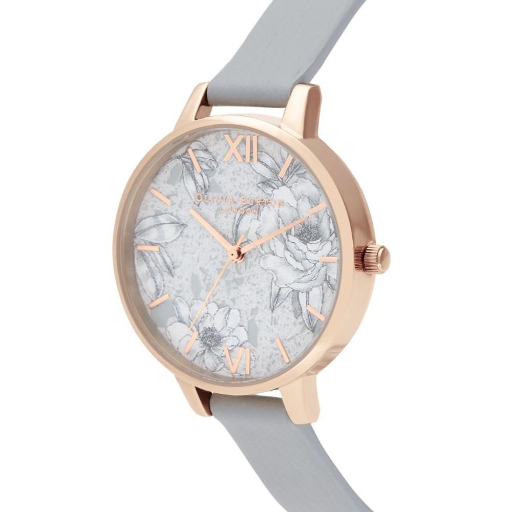 Gray Artificial Leather Watch-Olivia Burton-LabelTerrace.com