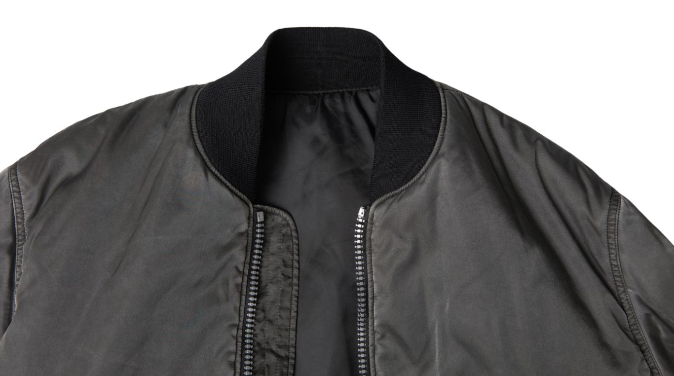 Gray Bomber Zipper Pocket Sleeves Jacket-MM6 Maison Margiela-LabelTerrace.com