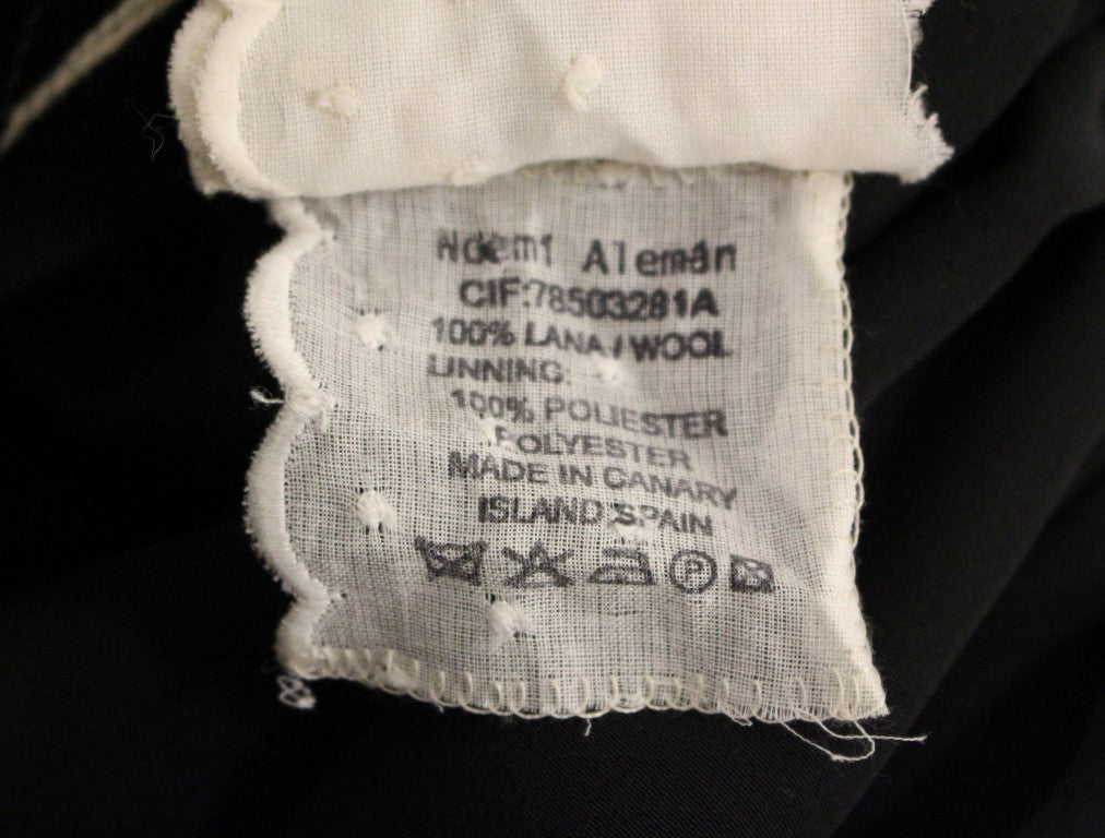 Gray Checkered Wool Shorts Skirt-NOEMI ALEMÁN-LabelTerrace.com